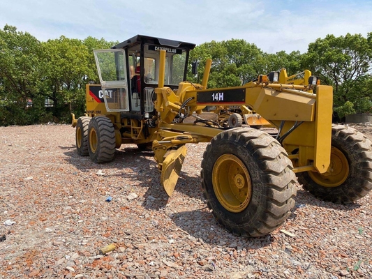 CAT140H Verwendete Originalfarbe Japan EPA-Motoren-Graderer mit CAT-Pumpe und Hydrauliksystem