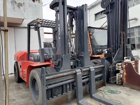 10 Tonnen Heli 100 Gebrauchtgabelstapler mit Originalfarbe und EPA-Motor in Gelb