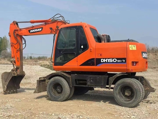 Gebraucht DOOSAN DX140W-7 Radbagger mit Originalfarbe und Cummins Motor 112kW