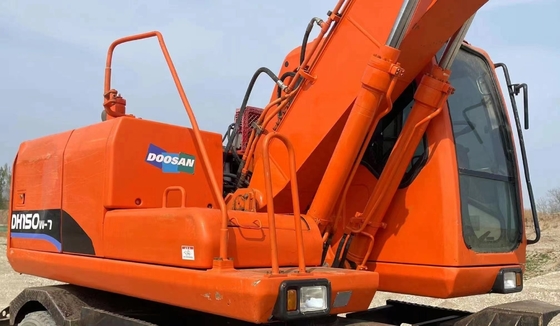 Gebraucht DOOSAN DX140W-7 Radbagger mit Originalfarbe und Cummins Motor 112kW