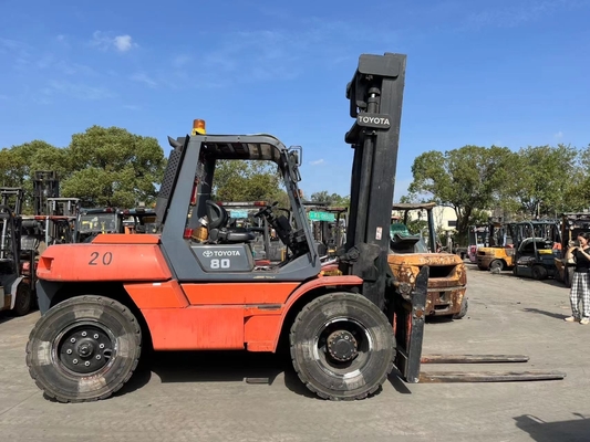 Nette Leistung Japan Original TOYOTA FD80 8 Tonnen Diesel Gabelstapler für Lager
