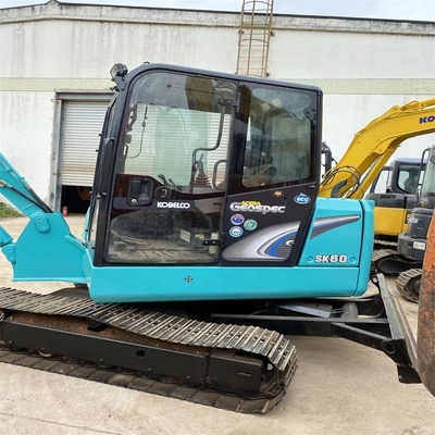 30kw Originalfarbe Kobelco SK60 Hydraulischer Crawler Bagger 6Ton Mini Digger mit Klinge