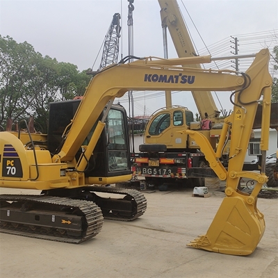 Hohe Arbeitsleistung 7 Tonnen Komatsu PC70 Bagger 99% 2023 Original Japan