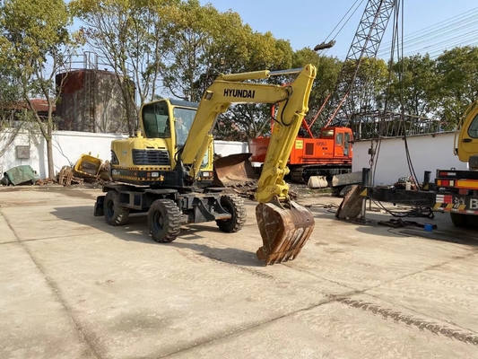 Gebraucht KOREA HYUNDAI R60W-9 Radbagger 6 Tonnen Crawler Digger für Bauprojekte