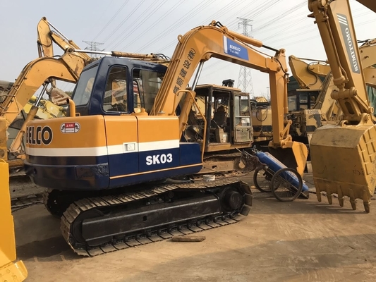 Originalfarbe Verwendet KOBELCO SK03 Bagger mit geringer Arbeitszeit in Shanghai