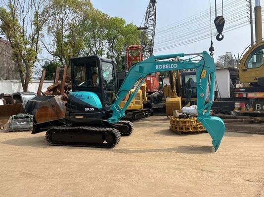 Kobelco SK35 Hydraulische Baggermaschine 3 Tonnen Crawler-Maschine mit und Originalfarbe