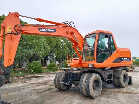 Vorteile der niedrigen Arbeitszeiten Doosan DH150W-7 Second-Hand Hydraulic Crawler Digger Bagger