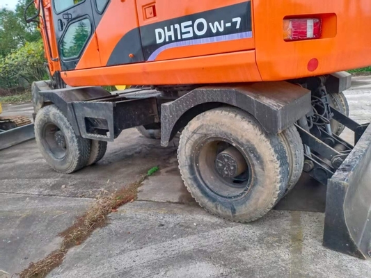 Hohe Betriebseffizienz Doosan DH150W-7 Gebraucht-Traktorbagger mit Japan-Motor