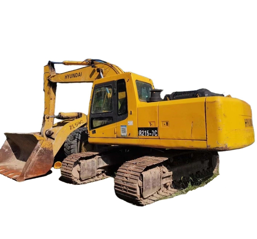 EPA-Motor R215-7C Hyundai Bagger mit gebrauchter Originalfarbe und geringer Arbeitszeit