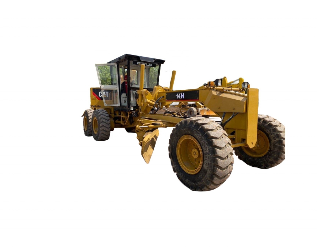 Japan Original Gebraucht Caterpillar 14H Motor Grader mit Straßenreifen und Frontlader in Japan