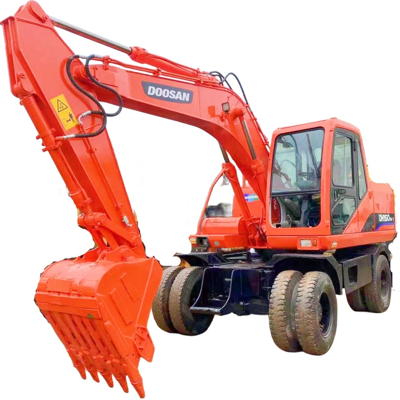 Gebrauchtes Doosan DH150W-7 15 Tonnen Crawler Bagger in Japan mit Liyuan Hydraulikzylinder