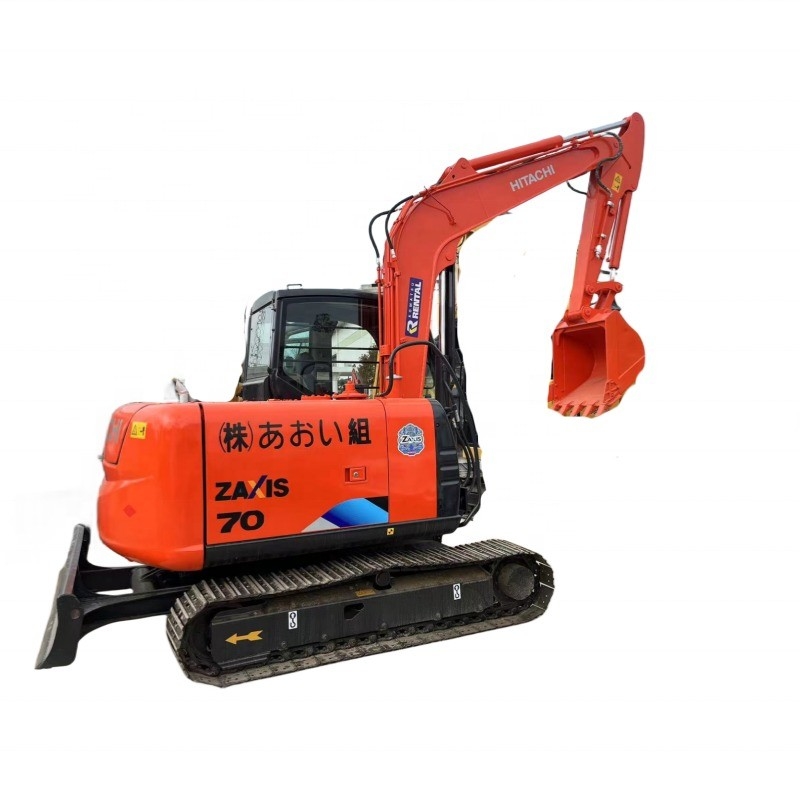 Gebrauchtes Hitachi ZX70 Bagger Originalfarbe Japan EPA Motor mit CAT Hydraulikzylinder