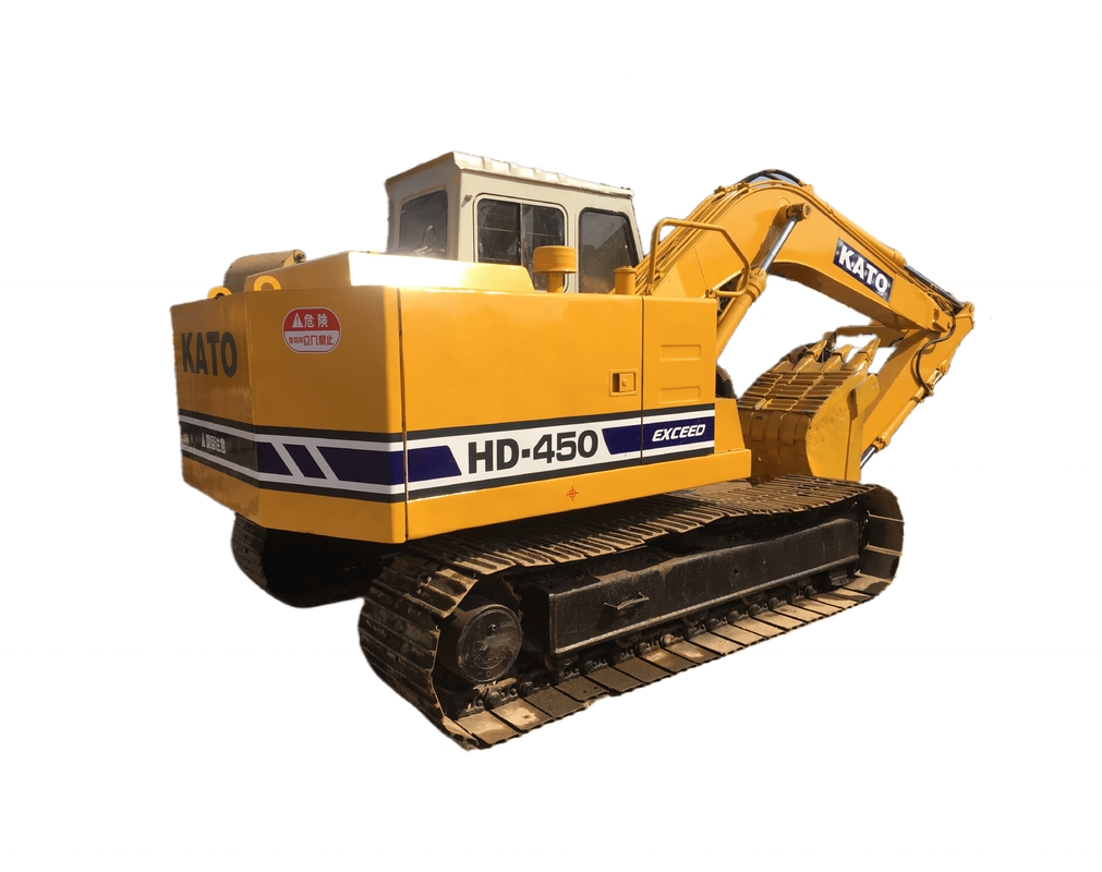 KATO HD-450 Hydraulischer Crawlerbagger mit Originalfarbe und Baumaschinen