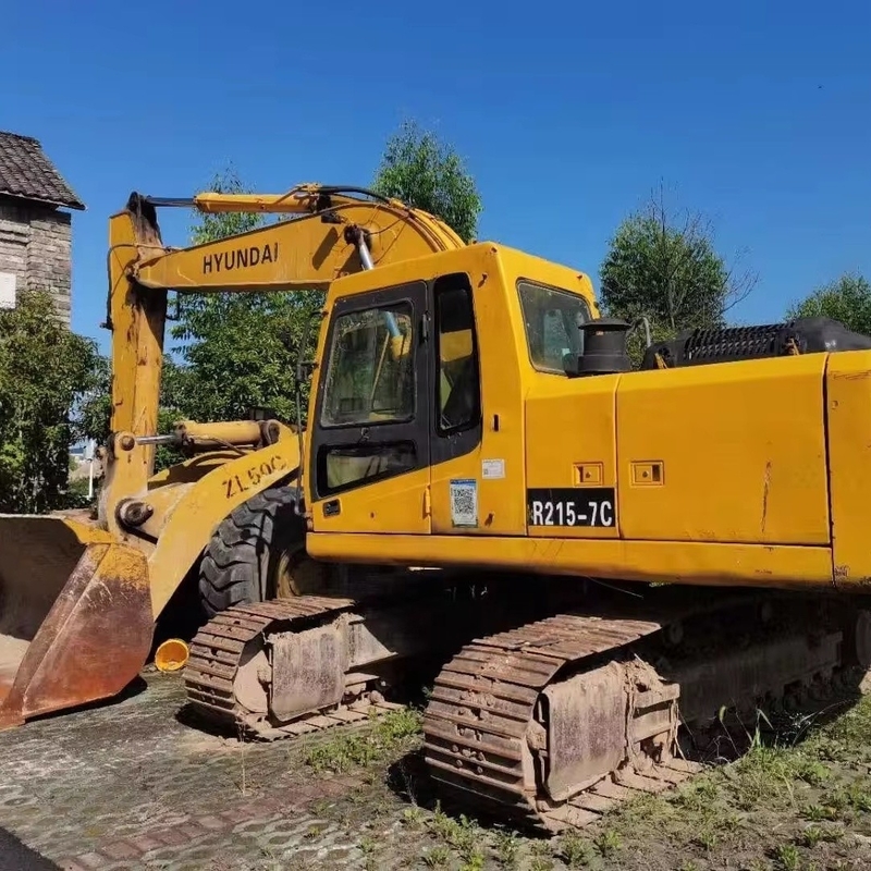 92 kW Hyundai R215-7C Bagger Crawler Gebraucht Hydraulischer 215-7 Digger Original Korea