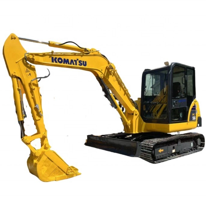 In gutem Zustand ist der Crawler Mini Digger Komatsu PC56 Gebraucht Original Japan 5T Mini Bagger