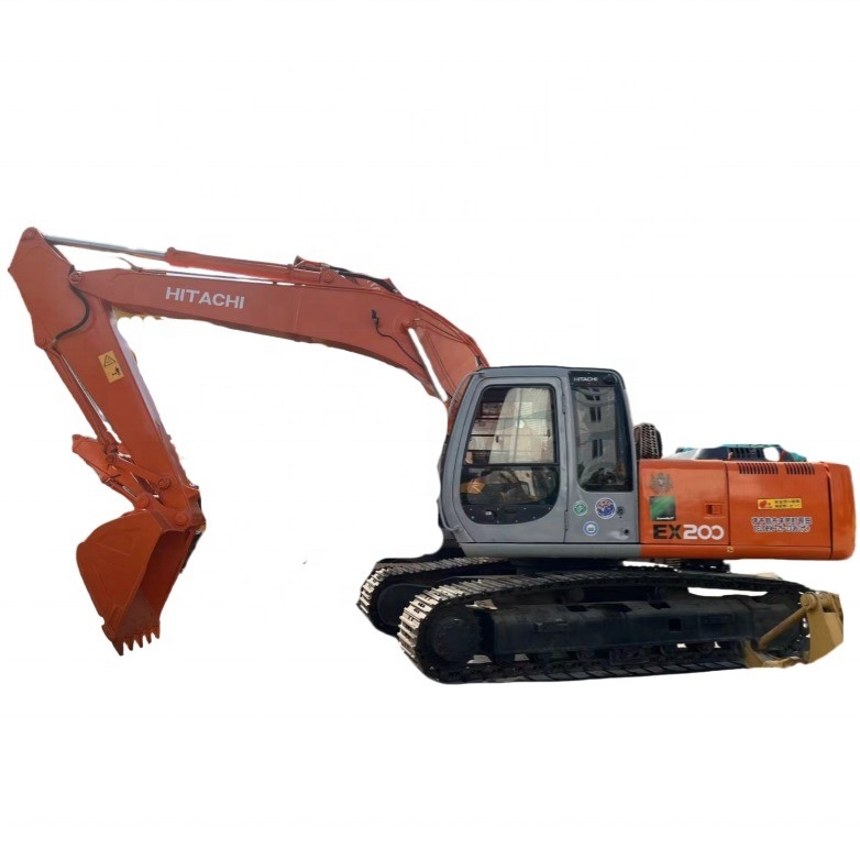 Gebrauchtes Bagger Hitachi EX200-3 in gutem Zustand zu einem günstigen Preis mit roter Farbe