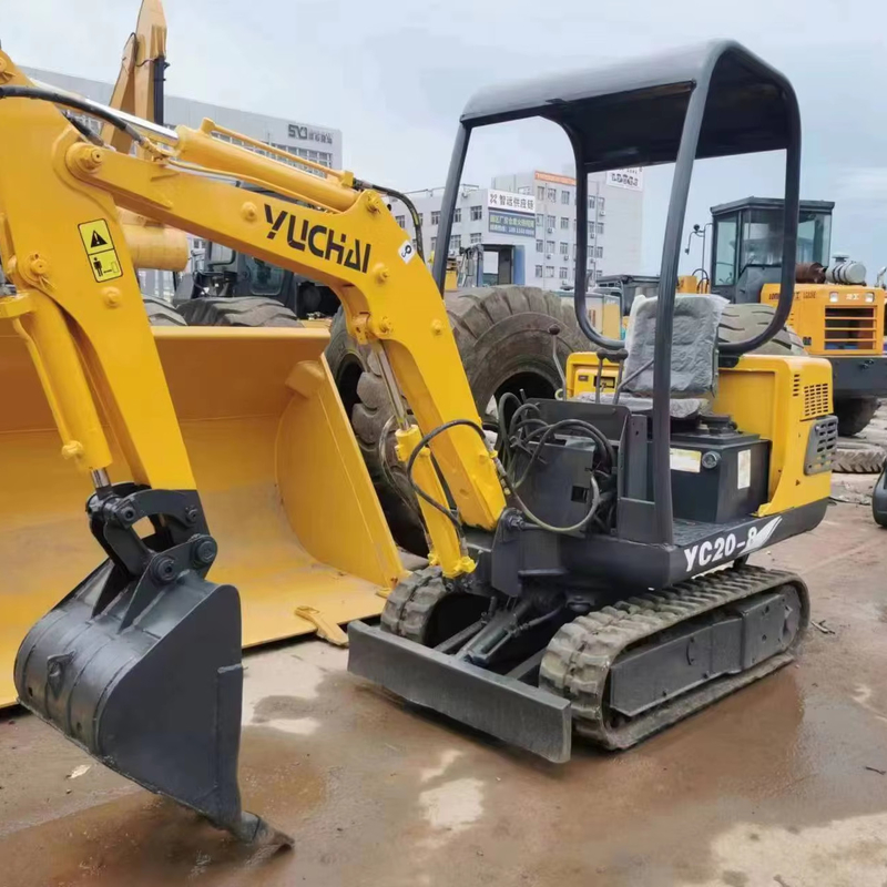 20 kW Yuchai YC20-8 Minibagger 2 Tonnen Niedrigarbeitszeit 0-2000 Crawler Bagger