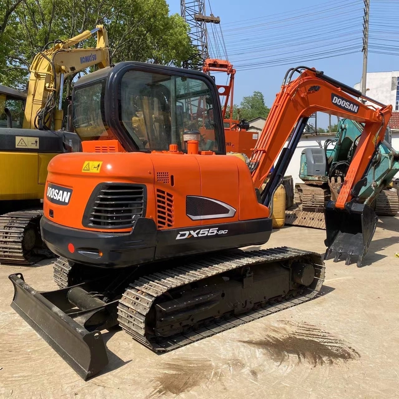 2022 Doosan DX55-9C Gebraucht hydraulischer Crawler-Gräber mit Original-Hydraulischem Ventil